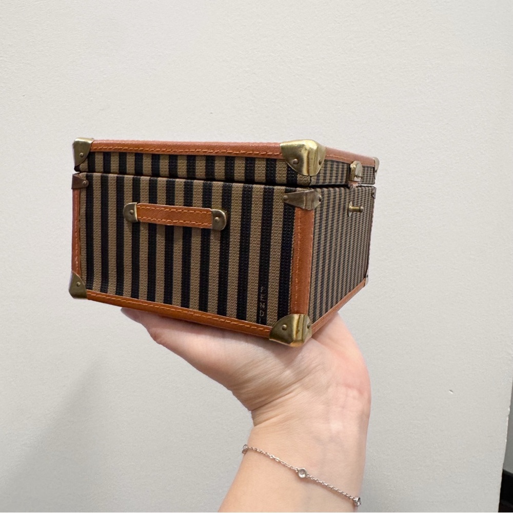 1980 FENDI Cubic Zucca Stripe Box - Picture 2 of 11